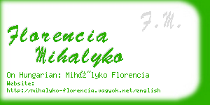 florencia mihalyko business card